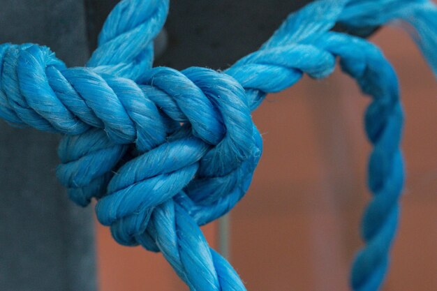 Close-up of blue rope