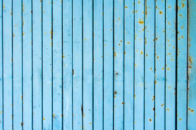 Close up of blue rusty industrial gate