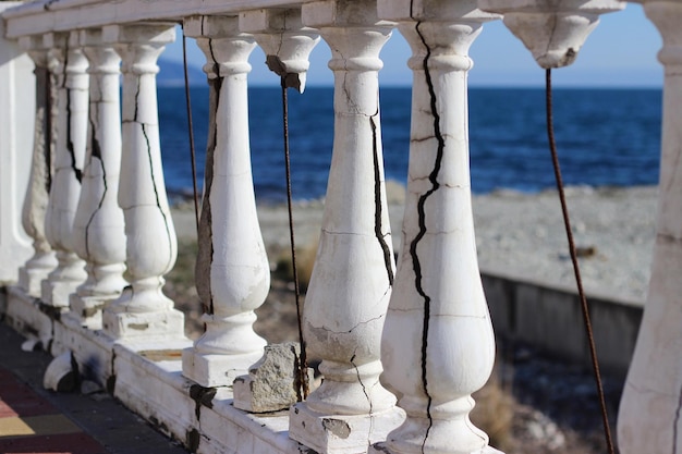 Photo close-up of blue sea against sky