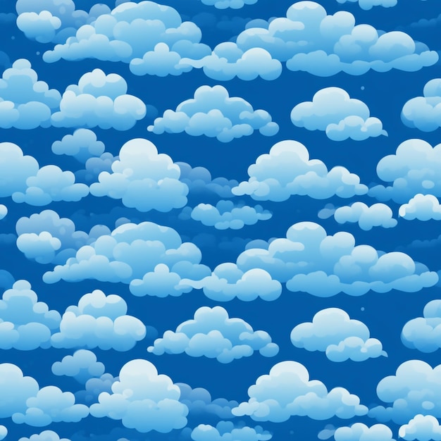 a close up of a blue sky with clouds in the sky generative ai