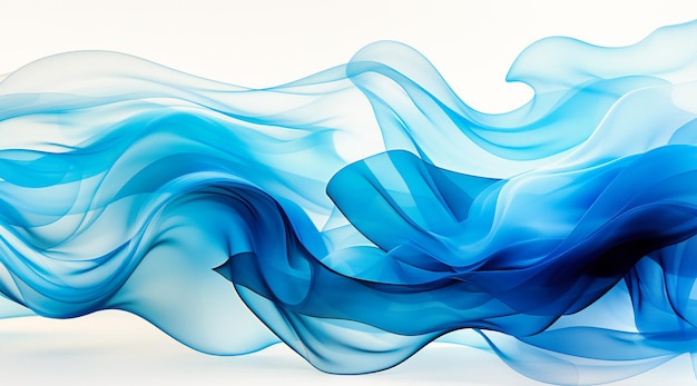 a close up of blue smoke flowing against white