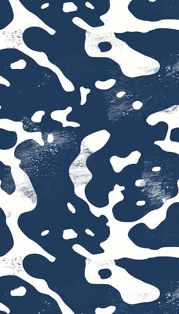 Photo a close up of a blue and white camouflage pattern