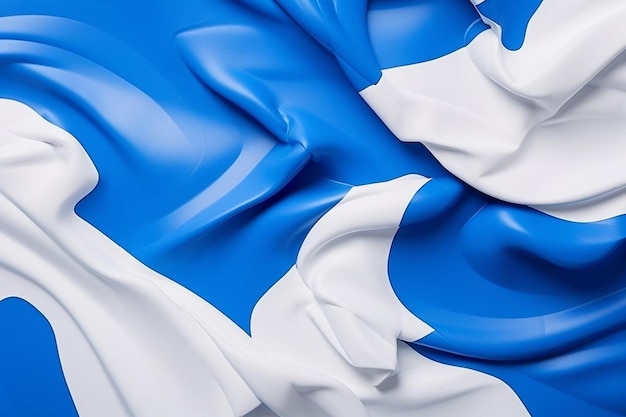 Photo a close up of a blue and white cloth