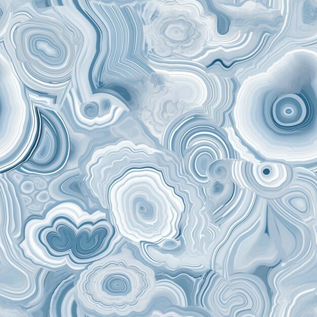 Photo a close up of a blue and white marble pattern with swirls generative ai