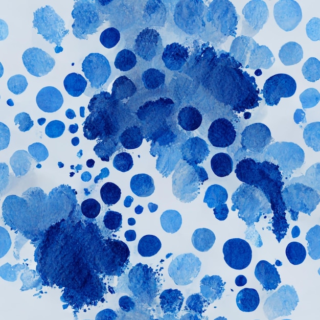 Premium AI Image  A close up of a blue and white watercolor paint