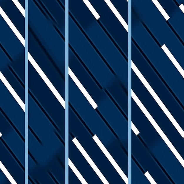 A close up of a blue and white striped pattern with a white stripe generative ai