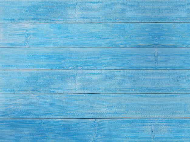 Close up blue wooden plank texture. Pastel and vintage wood background with copy space. Horizontal striped pattern.