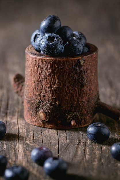 Close up of blueberries