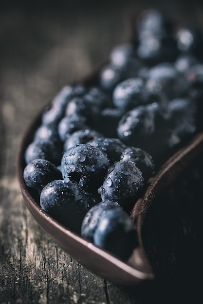 Close up of blueberries