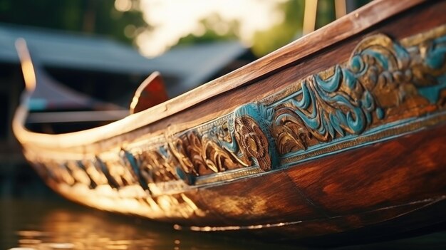 Photo close up of a boat on a body of water perfect for travel or nautical themes