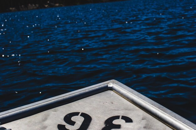 Close-up of boat in sea