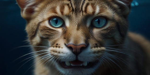 Photo a close up of a bobcats face