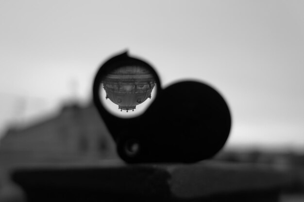 Photo close-up of bode-museum seen through binoculars