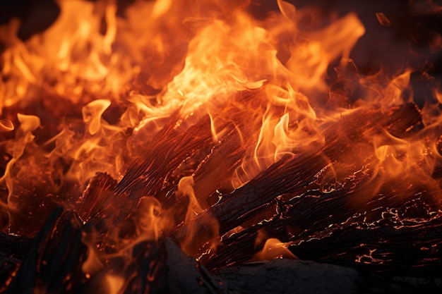 close up bonfire fire texture