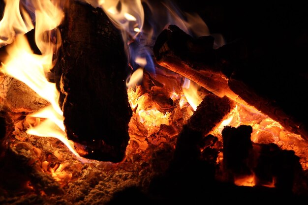 Close-up of bonfire