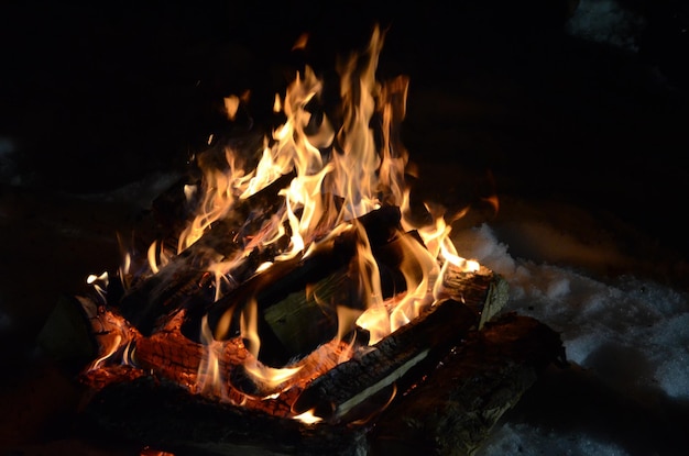 Photo close-up of bonfire