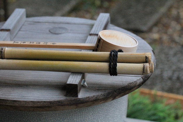 close-up of book on table