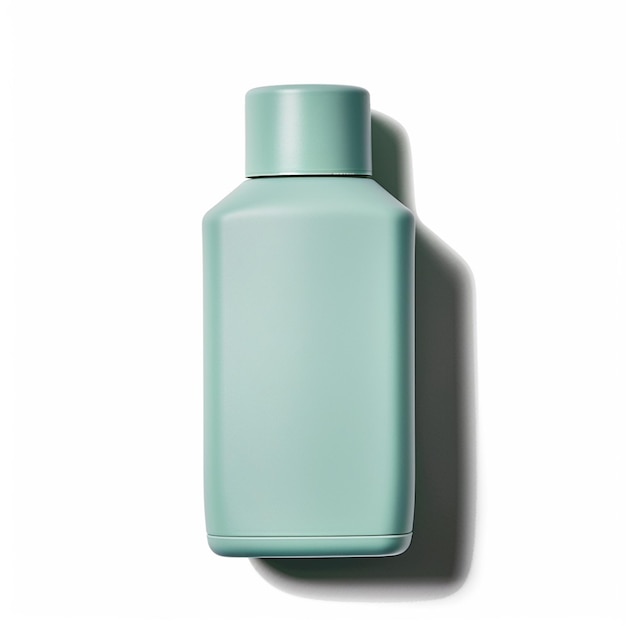 a close up of a bottle of lotion on a white surface generative ai