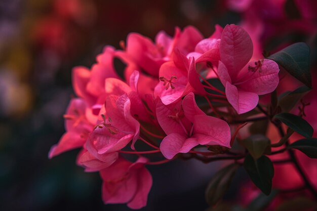 Foto una chiusura di un fiore di bouganville