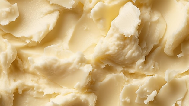 A close up of a bowl of butter with a bite taken out of it.