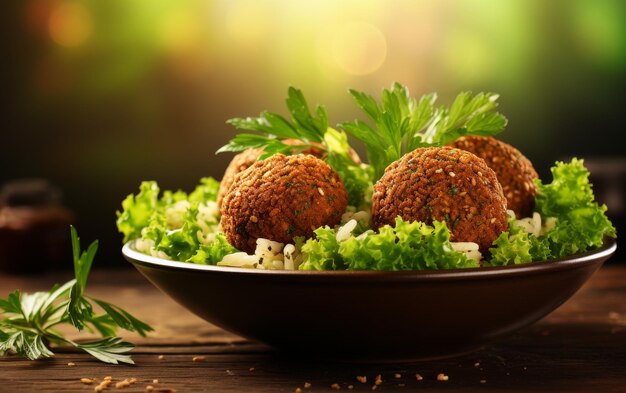 Photo a close up of a bowl of food on a table