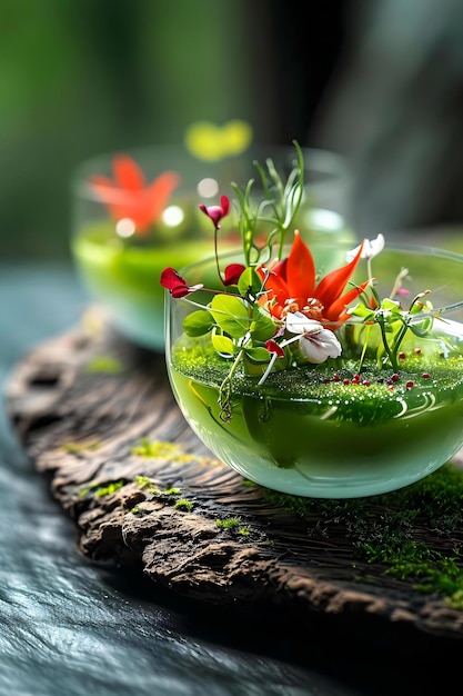 a close up of a bowl of food on a table