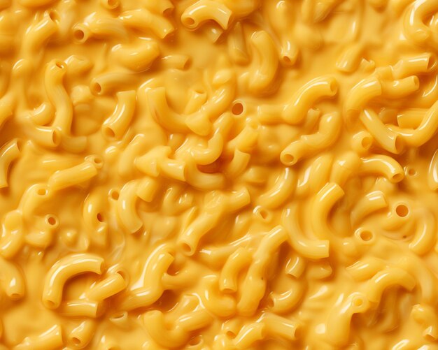 A close up of a bowl of macaroni and cheese generative ai