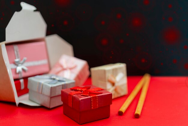 Close-up of box on table