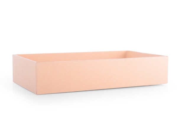 Close up of a box on white background.