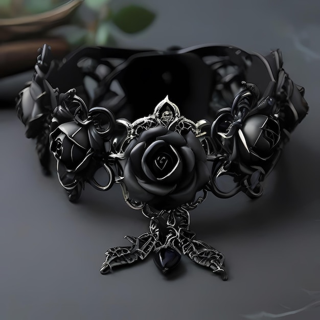 Close Up of Bracelet With Rose