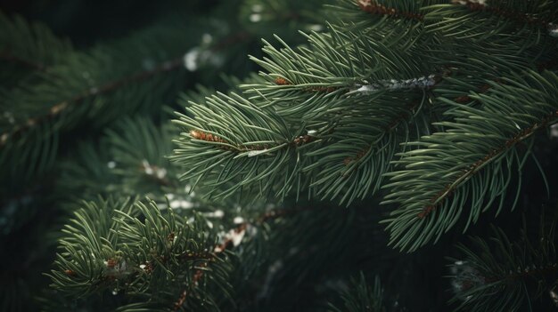 a close up of the branches of a christmas tree