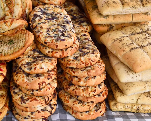 Photo close-up of bread at bakery