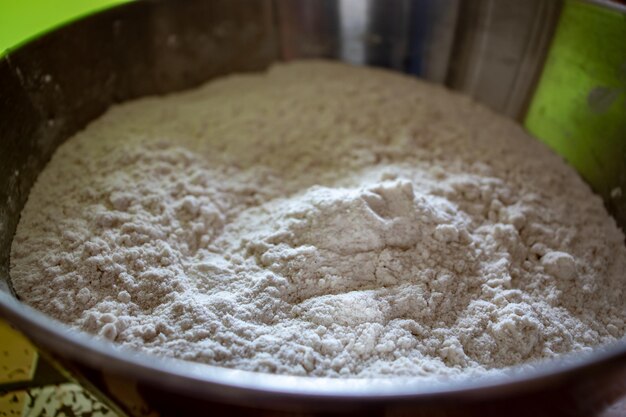 Close-up of bread in bowl on table