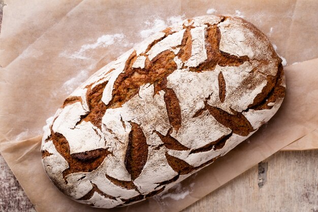 Close-up of bread on a bright background