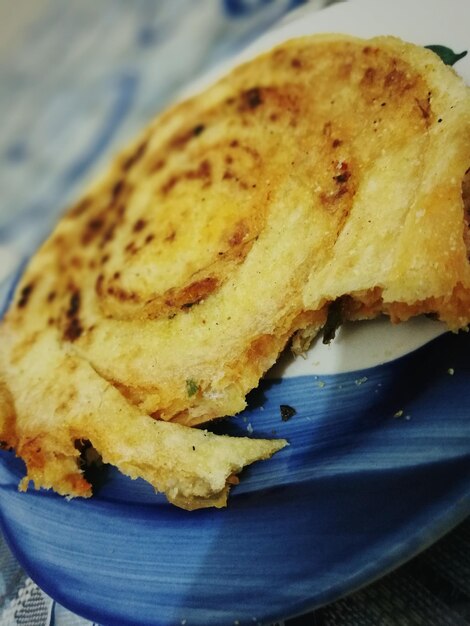 Close-up of bread in plate