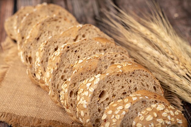 Close-up of bread on table