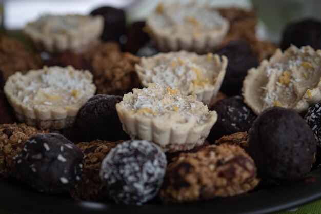 Photo close-up of breakfast in plate