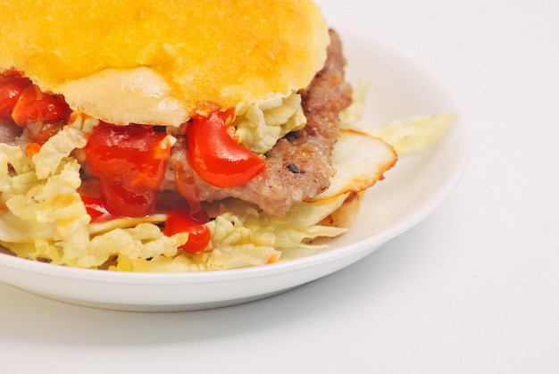 Close-up of breakfast served in plate