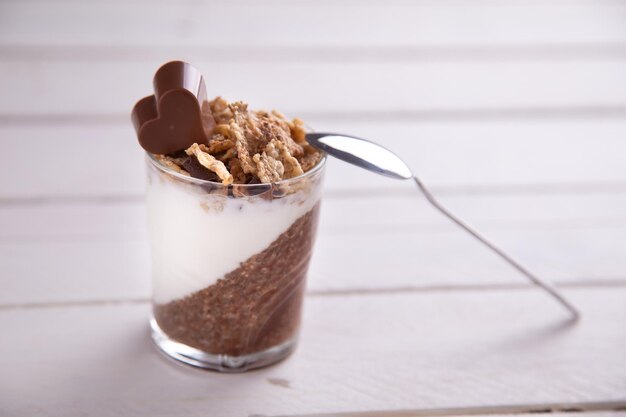 Close-up of breakfast served on table