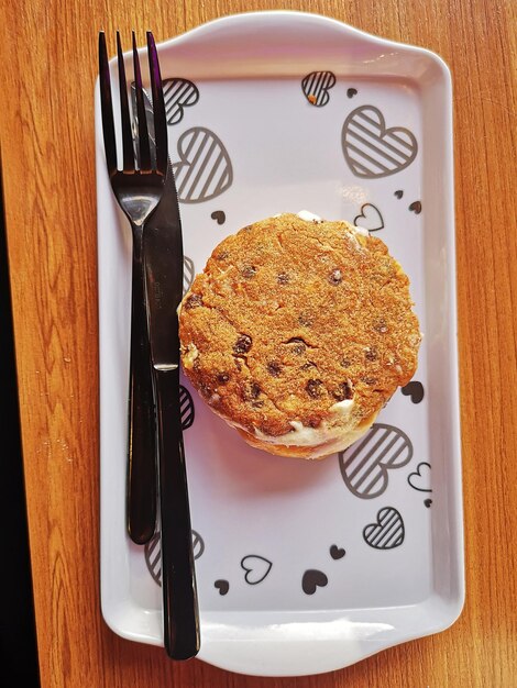 Close-up of breakfast served on table