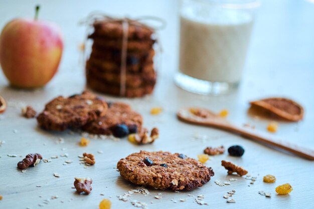 Photo close-up of breakfast on table