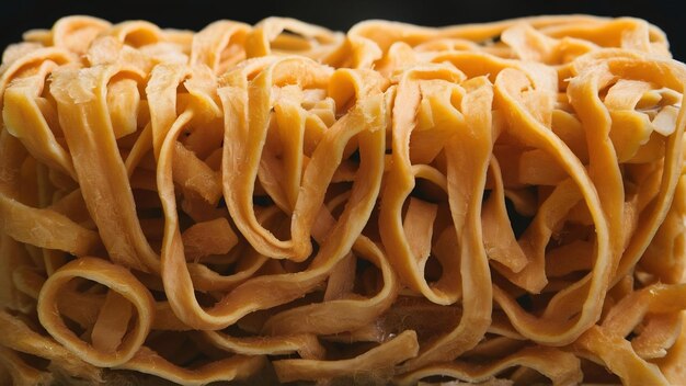 Close up brick of dried noodle