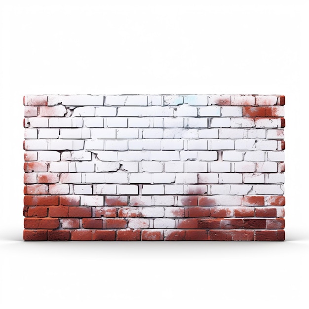 Photo a close up of a brick wall with a white background generative ai