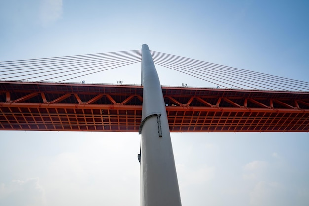 Primo piano della struttura dell'edificio del ponte