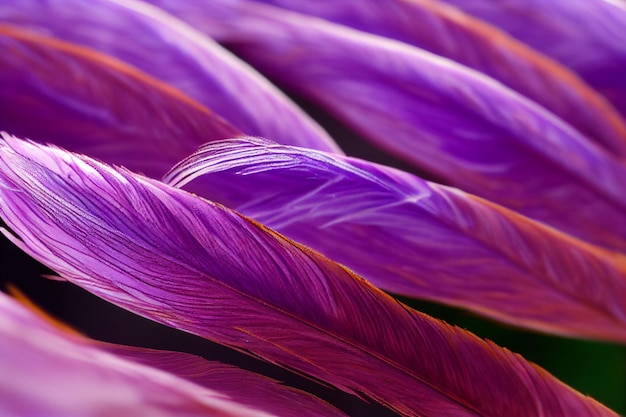 Close up of bright colorful feathers background 2d illustration