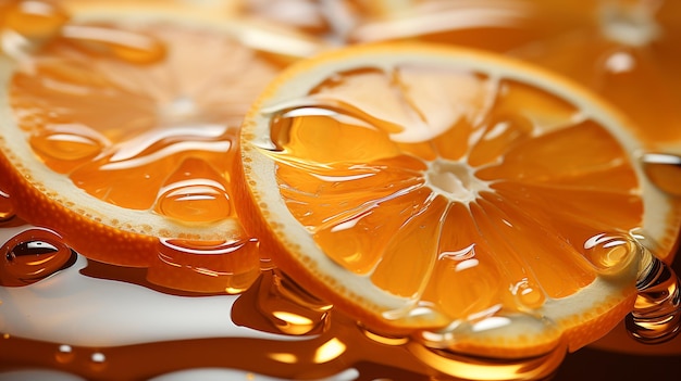 Close up bright orange juice texture for health