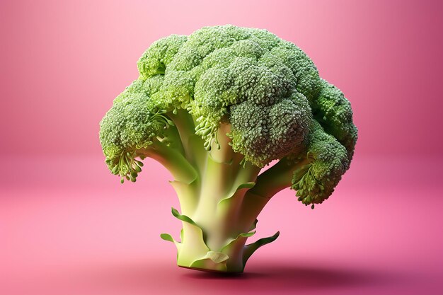 Photo close up of broccoli close up of broccoli on a tree broccoli on a wooden table broccoli ai ai g