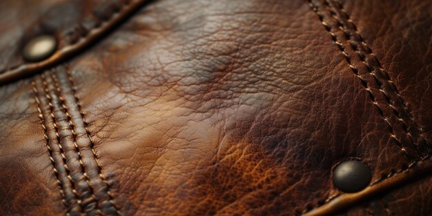 Close Up of Brown Leather Bag