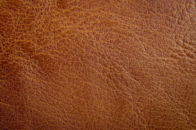 close up brown leather texture and background with space.