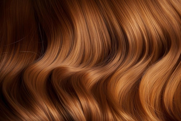 крупный план каштановых и рыжих волос с коричневыми бликами.